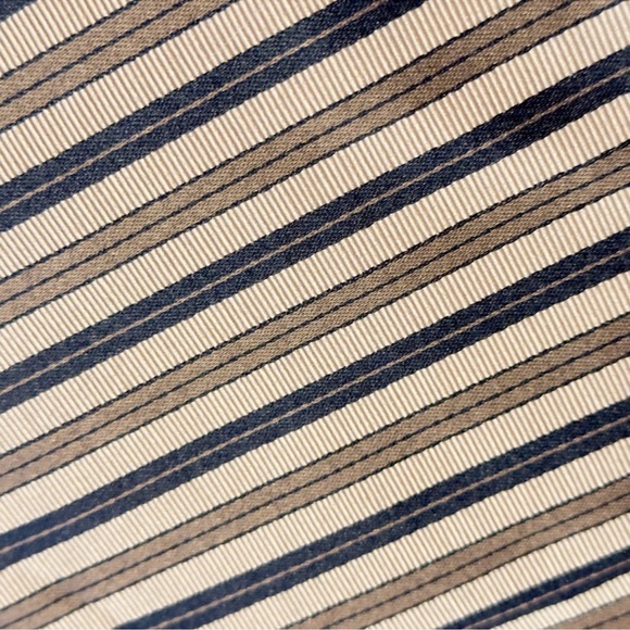 Khaki & Black Stripe Textured Upholstery Fabric - 2 Pieces - Picture 8 of 13